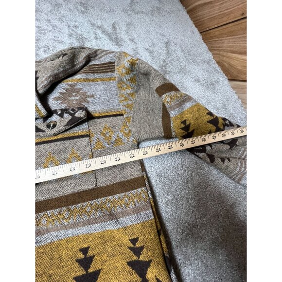 Southwestern Aztec Style Button-Up Shacket Womens Small Yellowstone‎ Vibes - Picture 6 of 16